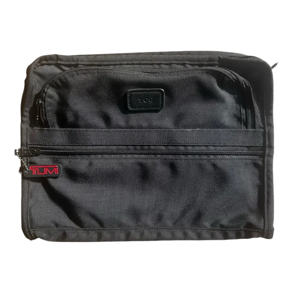 TUMI Made in USA Black Ballistic Nylon Travel Organizer Pouch vintage